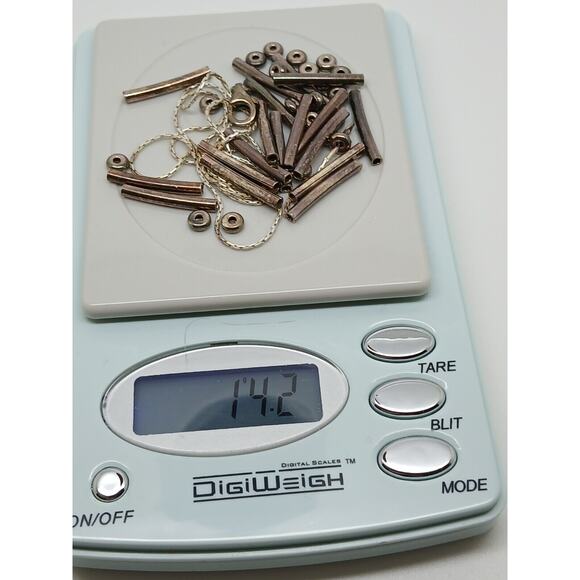 14.2 gr Vintage .925 sterling silver estate oxidized Jewelry Beads REPAIR CRAFT - Picture 7 of 11